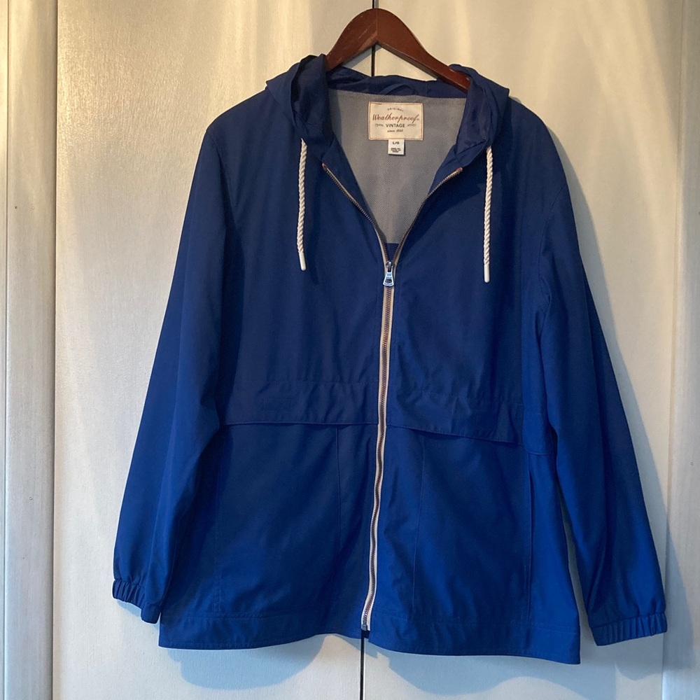 Weatherproof Vintage Women’s L Windbreaker Rain jacket Blue Gorpcore Outdoors
